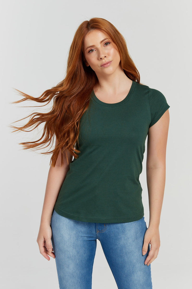 CAMISETA FEMININA EM ALGODÃO